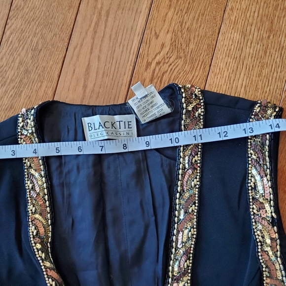 Vintage Sleeveless Blazer Oleg Cassini - Picture 12 of 14